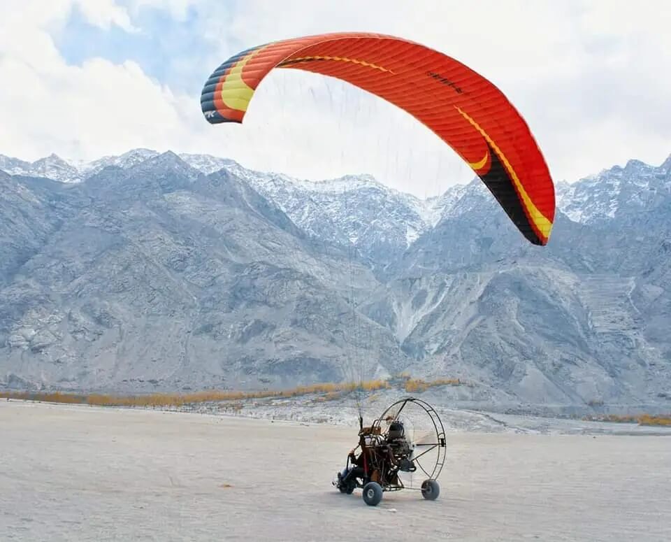 Horse riding across Sarfaranga sand dunes, Skardu Gilgit-Baltistan
