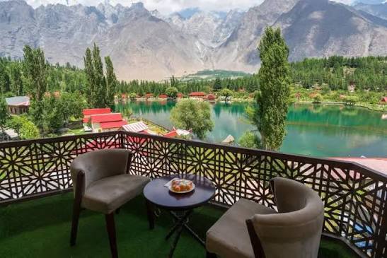 Upper Kachura Lake pine forest shoreline, Skardu Gilgit-Baltistan